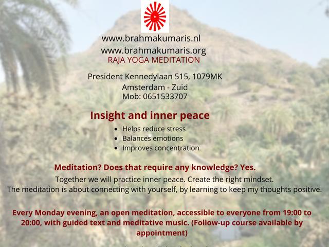 Insight and inner peace - Open meditatie live Amsterdam